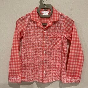 American Girl Tenney Grant Pajamas (Top only) Gingham Plaid Girl’s Sz M (10-12)